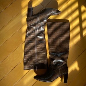 March Fischer Brown Croc boots!